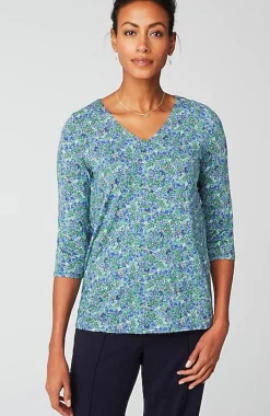 Wearever V-Neck Ballet-Sleeve Top | Jjill