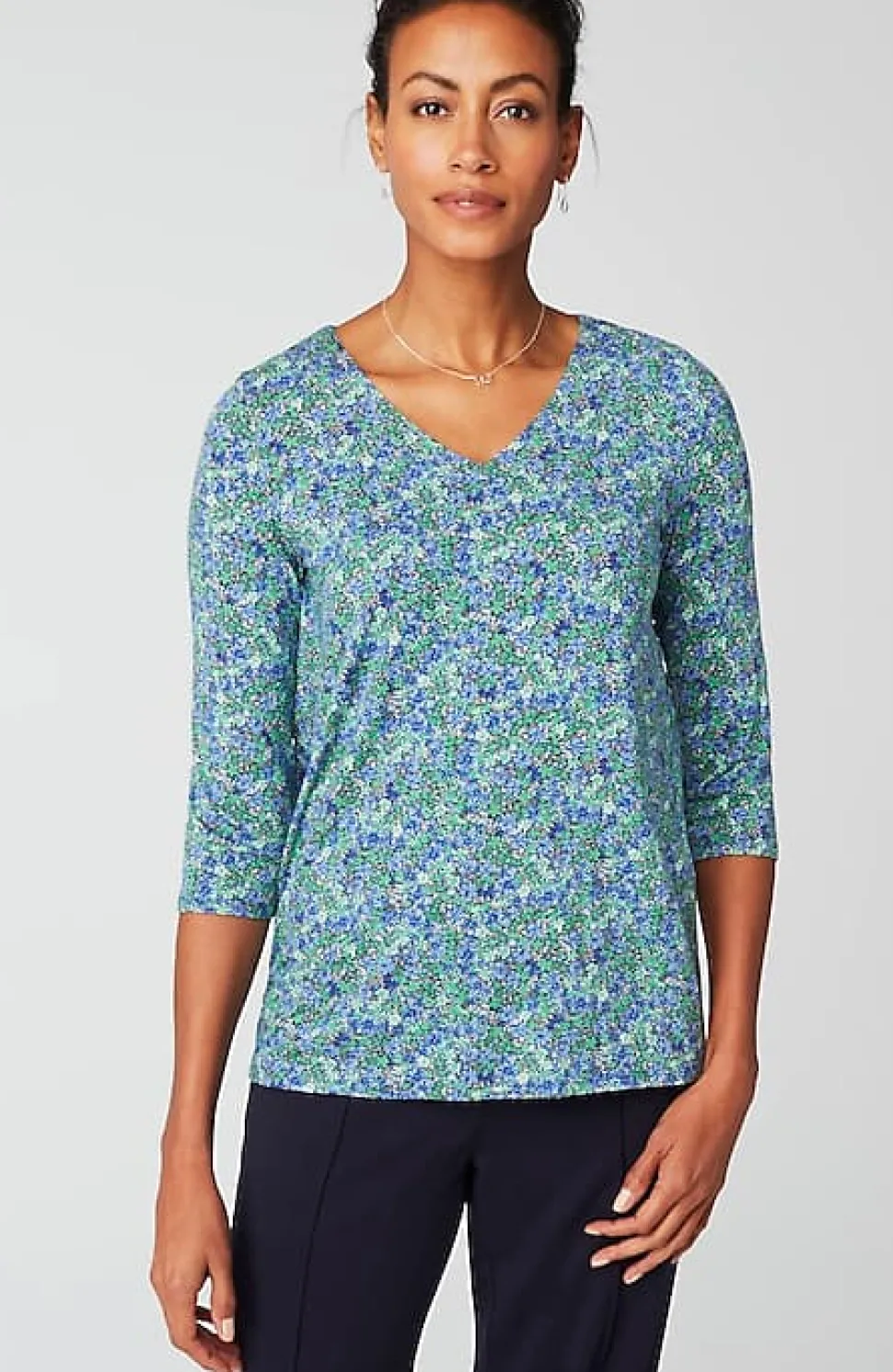 Wearever V-Neck Ballet-Sleeve Top | Jjill