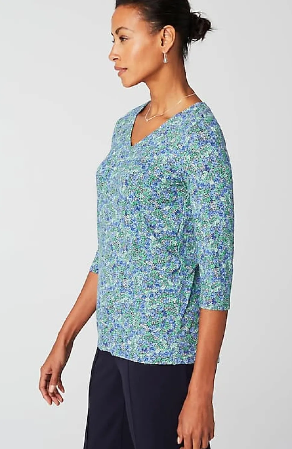 Wearever V-Neck Ballet-Sleeve Top | Jjill