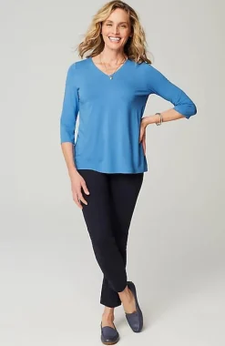 Wearever V-Neck Ballet-Sleeve Top | Jjill