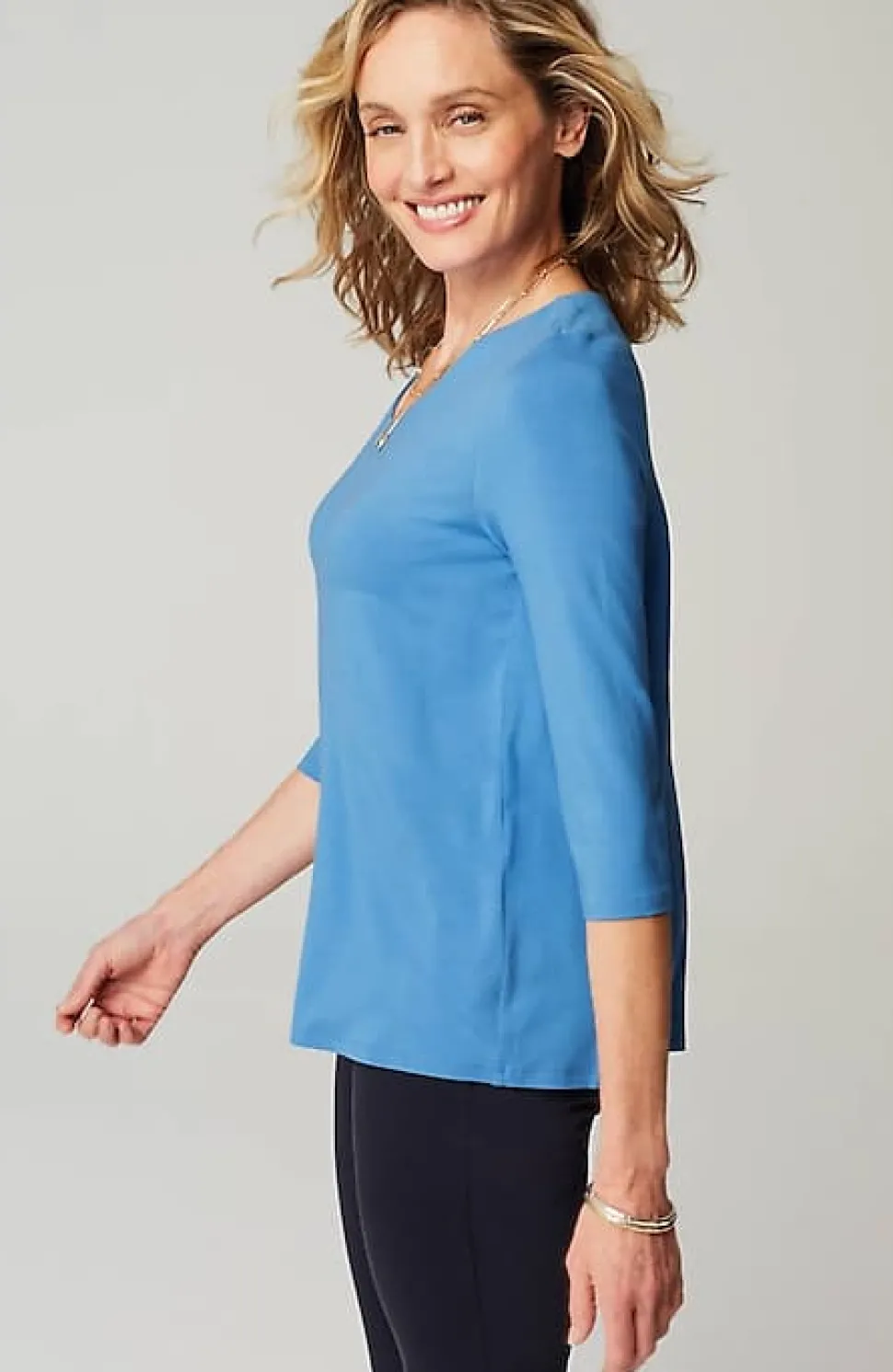 Wearever V-Neck Ballet-Sleeve Top | Jjill