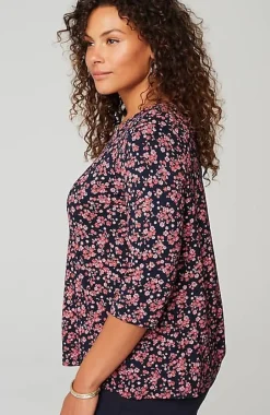Wearever V-Neck Ballet-Sleeve Top | Jjill