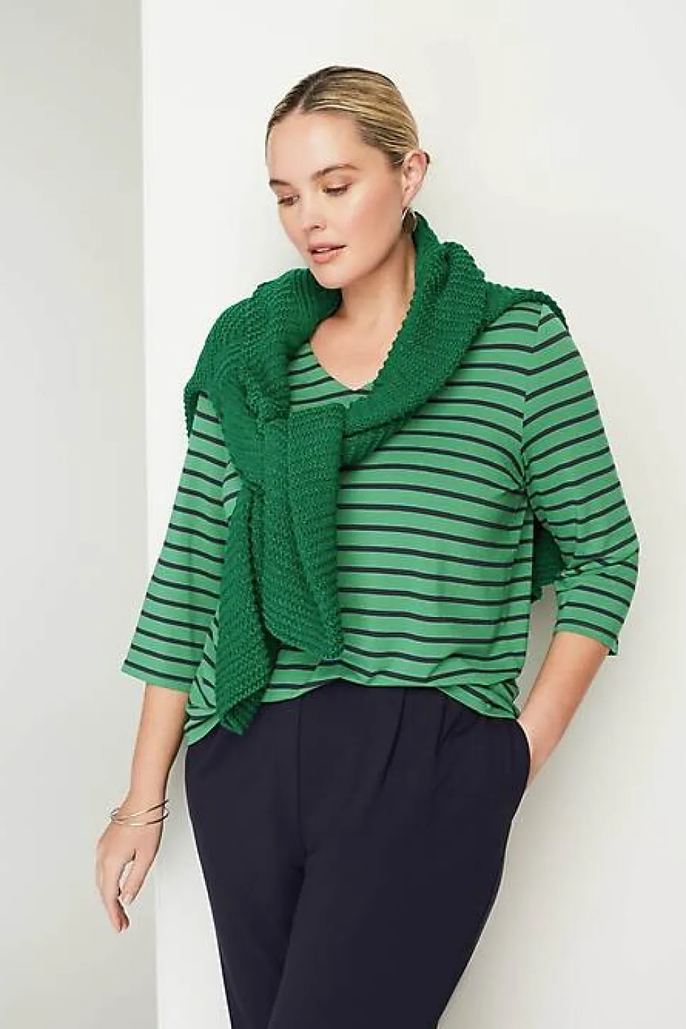 Wearever V-Neck Ballet-Sleeve Top | Jjill
