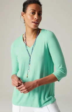 Wearever V-Neck Ballet-Sleeve Top | Jjill