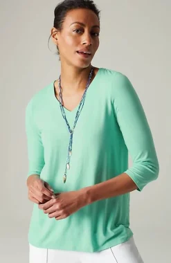 Wearever V-Neck Ballet-Sleeve Top | Jjill