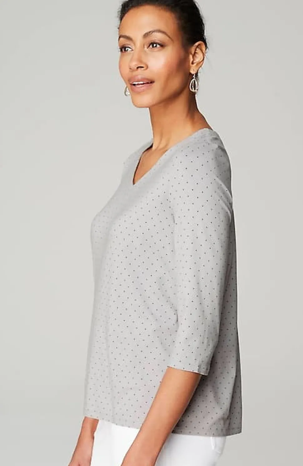 Wearever V-Neck Ballet-Sleeve Top | Jjill