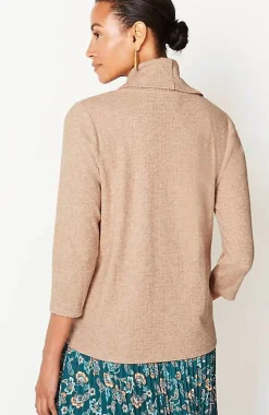 Wearever Waffle-Textured Cowl-Neck Top | Jjill