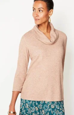 Wearever Waffle-Textured Cowl-Neck Top | Jjill