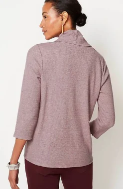 Wearever Waffle-Textured Cowl-Neck Top | Jjill