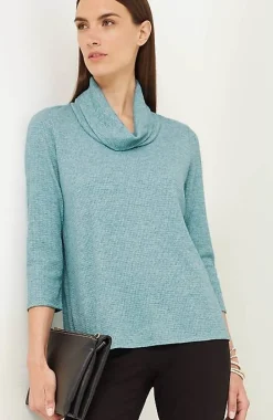 Wearever Waffle-Textured Cowl-Neck Top | Jjill