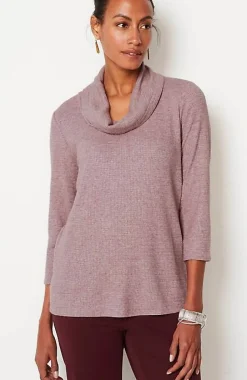Wearever Waffle-Textured Cowl-Neck Top | Jjill