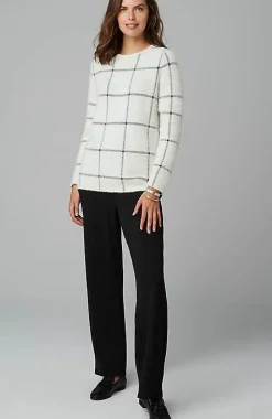 Wearever Windowpane Removable-Snood Sweater | Jjill