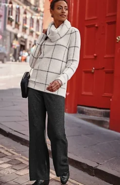Wearever Windowpane Removable-Snood Sweater | Jjill