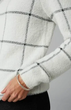 Wearever Windowpane Removable-Snood Sweater | Jjill