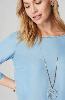 Windswept Petals Sculptural Flower Pendant Necklace | Jjill