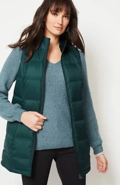 Zip-Front Down Puffer Vest | Jjill